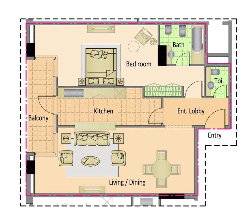 Nojoum Hotel Apartments Llc Dubai Eksteriør billede